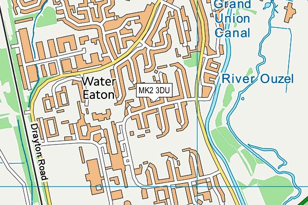 MK2 3DU map - OS VectorMap District (Ordnance Survey)