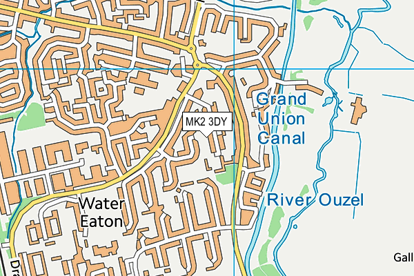 MK2 3DY map - OS VectorMap District (Ordnance Survey)