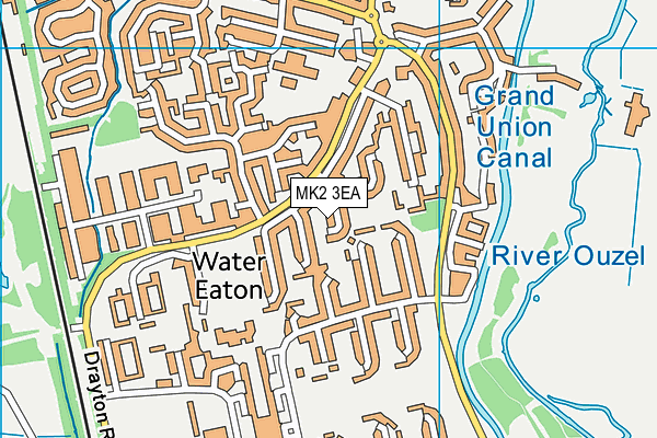 MK2 3EA map - OS VectorMap District (Ordnance Survey)