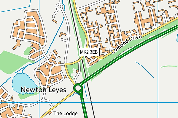 MK2 3EB map - OS VectorMap District (Ordnance Survey)