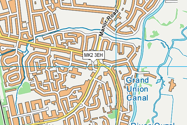 MK2 3EH map - OS VectorMap District (Ordnance Survey)