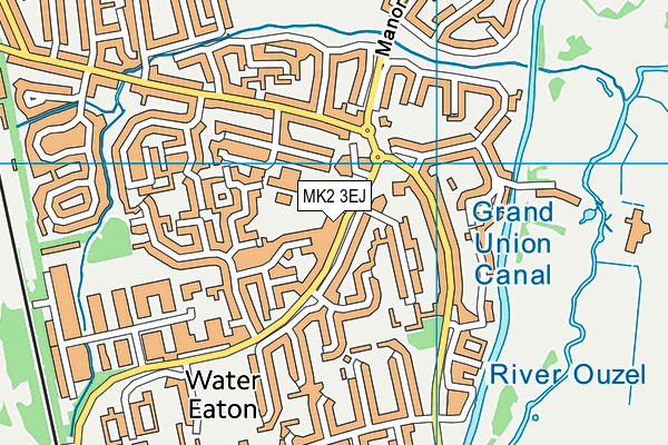 MK2 3EJ map - OS VectorMap District (Ordnance Survey)