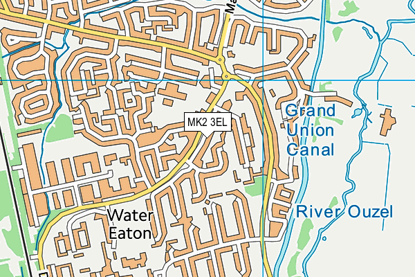 MK2 3EL map - OS VectorMap District (Ordnance Survey)