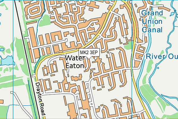 MK2 3EP map - OS VectorMap District (Ordnance Survey)
