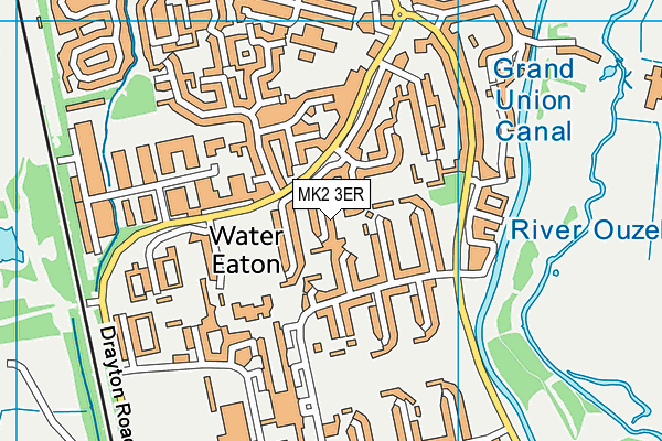 MK2 3ER map - OS VectorMap District (Ordnance Survey)