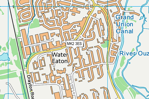 MK2 3ES map - OS VectorMap District (Ordnance Survey)