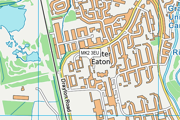 MK2 3EU map - OS VectorMap District (Ordnance Survey)
