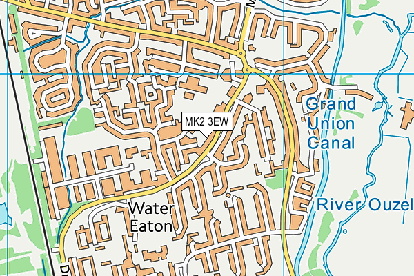 MK2 3EW map - OS VectorMap District (Ordnance Survey)