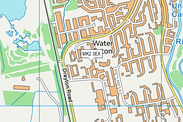 MK2 3EX map - OS VectorMap District (Ordnance Survey)