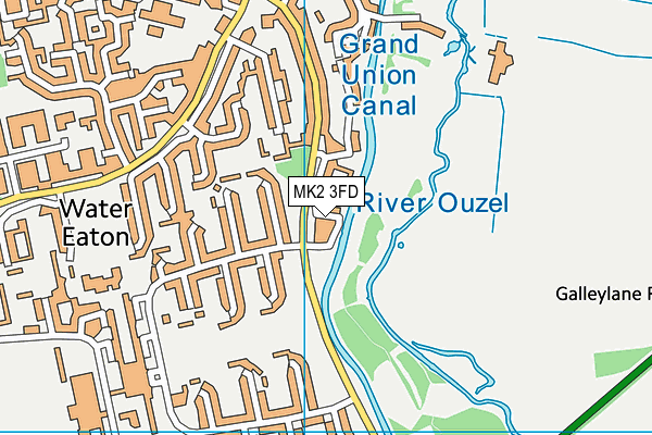 MK2 3FD map - OS VectorMap District (Ordnance Survey)