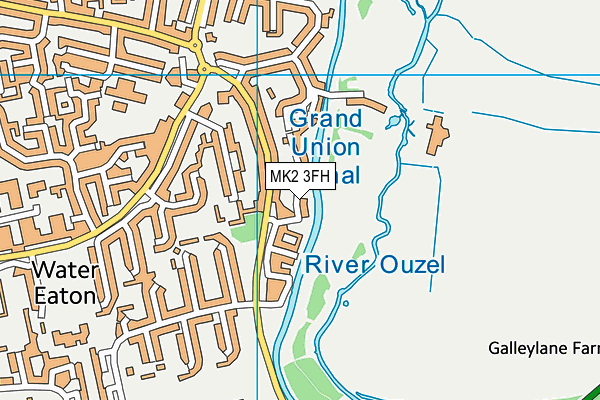 MK2 3FH map - OS VectorMap District (Ordnance Survey)