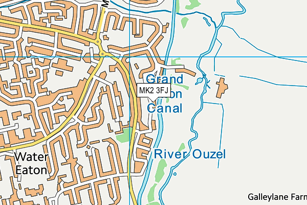 MK2 3FJ map - OS VectorMap District (Ordnance Survey)