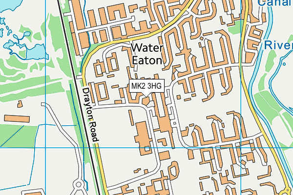 MK2 3HG map - OS VectorMap District (Ordnance Survey)