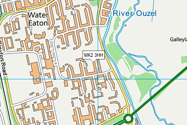 MK2 3HH map - OS VectorMap District (Ordnance Survey)