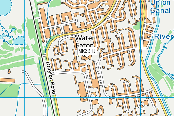 Drayton Park School map (MK2 3HJ) - OS VectorMap District (Ordnance Survey)