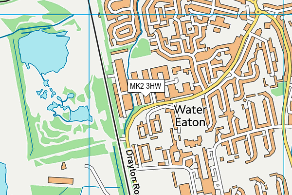 MK2 3HW map - OS VectorMap District (Ordnance Survey)