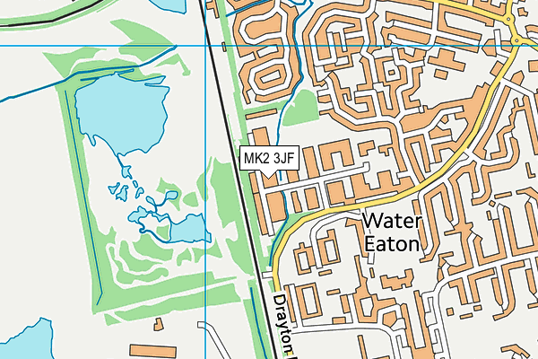 MK2 3JF map - OS VectorMap District (Ordnance Survey)