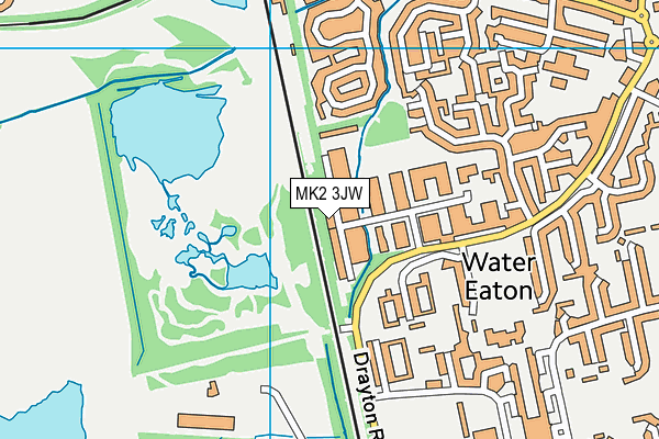 MK2 3JW map - OS VectorMap District (Ordnance Survey)