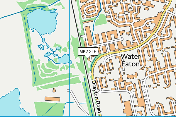 MK2 3LE map - OS VectorMap District (Ordnance Survey)