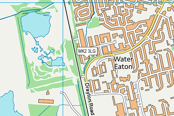 MK2 3LG map - OS VectorMap District (Ordnance Survey)