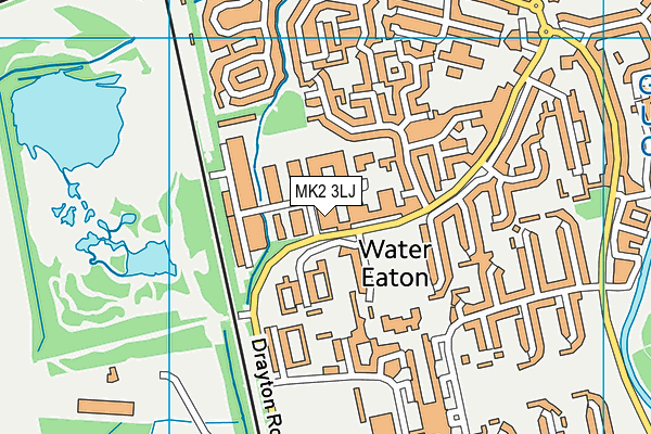 MK2 3LJ map - OS VectorMap District (Ordnance Survey)