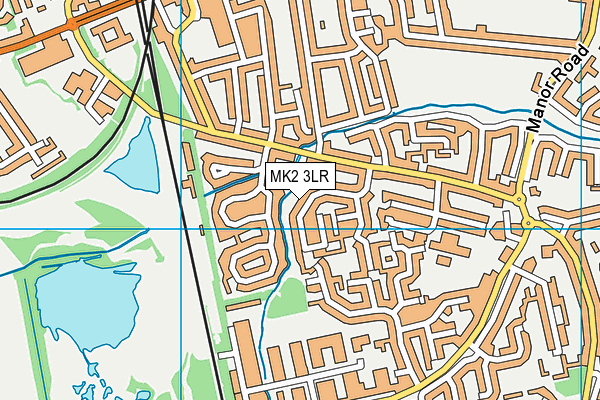 MK2 3LR map - OS VectorMap District (Ordnance Survey)