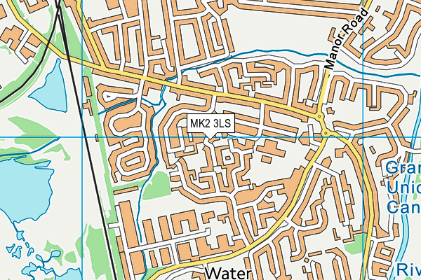 MK2 3LS map - OS VectorMap District (Ordnance Survey)