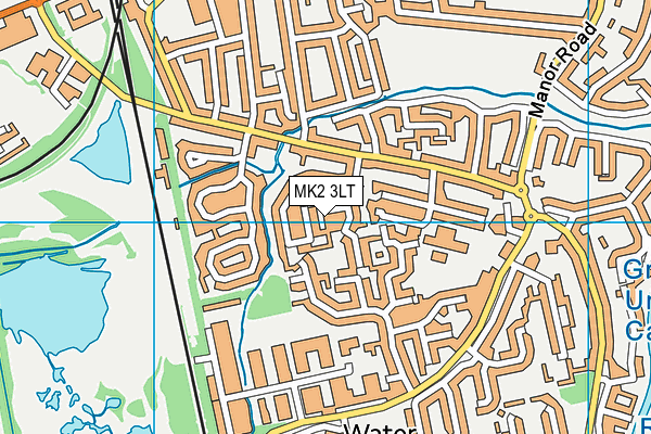 MK2 3LT map - OS VectorMap District (Ordnance Survey)