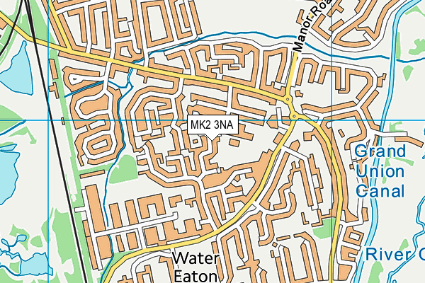 MK2 3NA map - OS VectorMap District (Ordnance Survey)