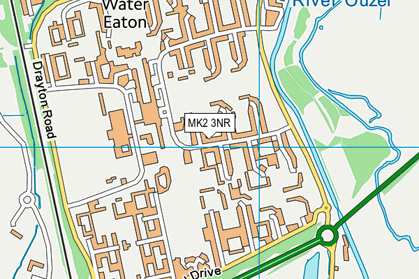 MK2 3NR map - OS VectorMap District (Ordnance Survey)