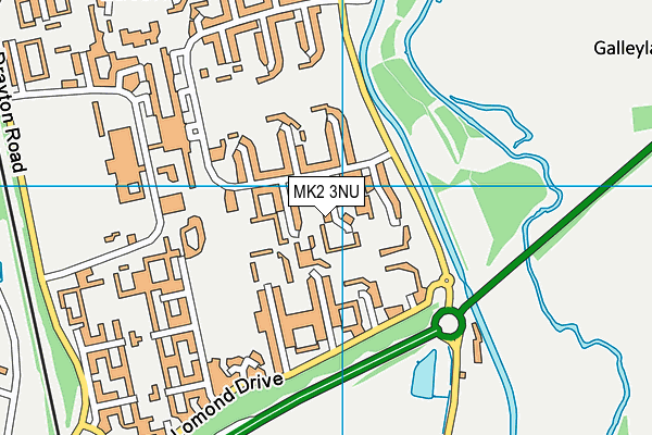 MK2 3NU map - OS VectorMap District (Ordnance Survey)