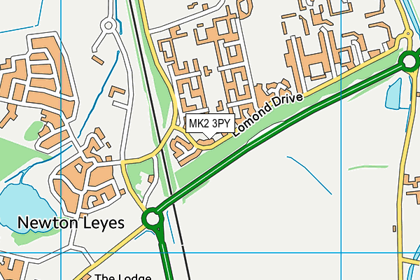 MK2 3PY map - OS VectorMap District (Ordnance Survey)