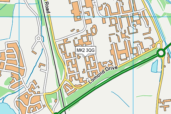 MK2 3QG map - OS VectorMap District (Ordnance Survey)