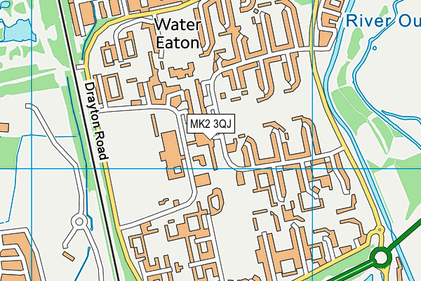 MK2 3QJ map - OS VectorMap District (Ordnance Survey)