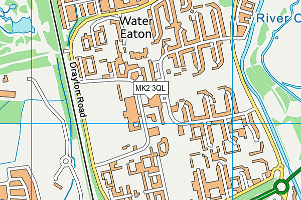 MK2 3QL map - OS VectorMap District (Ordnance Survey)