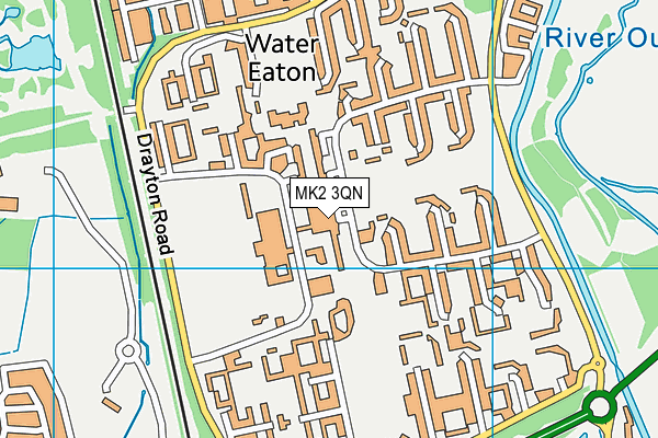 MK2 3QN map - OS VectorMap District (Ordnance Survey)