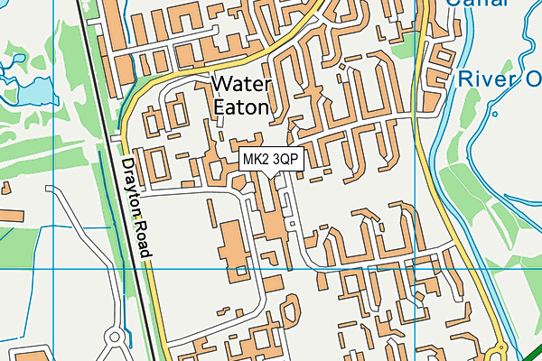 MK2 3QP map - OS VectorMap District (Ordnance Survey)