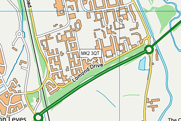 MK2 3QT map - OS VectorMap District (Ordnance Survey)