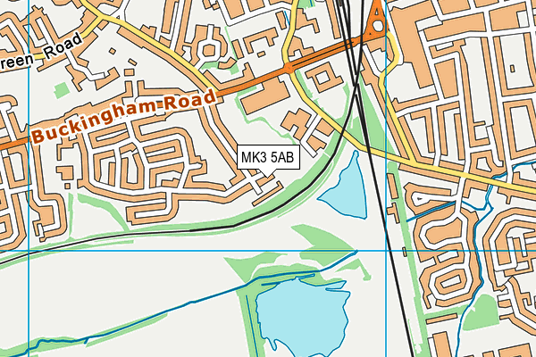 MK3 5AB map - OS VectorMap District (Ordnance Survey)