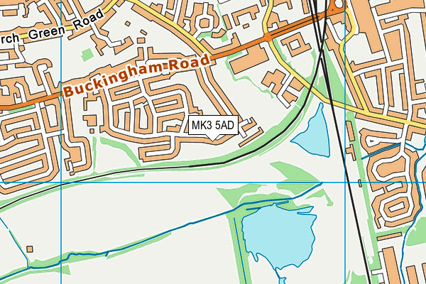 MK3 5AD map - OS VectorMap District (Ordnance Survey)