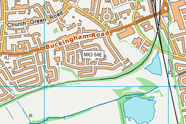 MK3 5AE map - OS VectorMap District (Ordnance Survey)