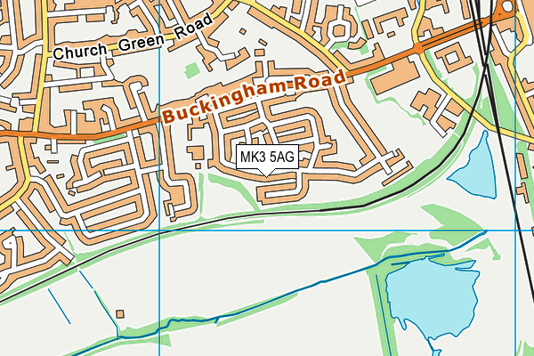 MK3 5AG map - OS VectorMap District (Ordnance Survey)