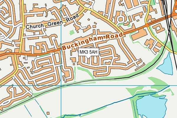 MK3 5AH map - OS VectorMap District (Ordnance Survey)