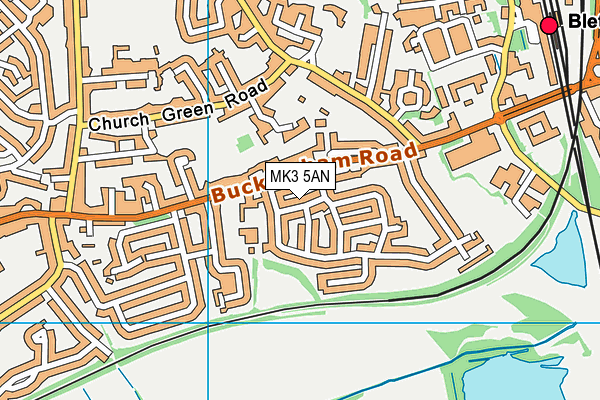 MK3 5AN map - OS VectorMap District (Ordnance Survey)