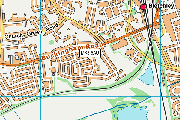 MK3 5AU map - OS VectorMap District (Ordnance Survey)