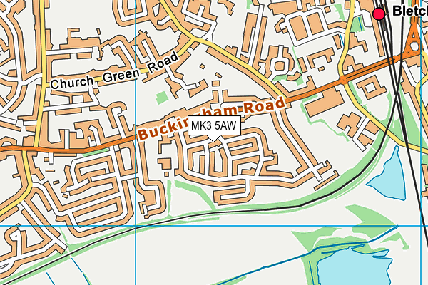 MK3 5AW map - OS VectorMap District (Ordnance Survey)