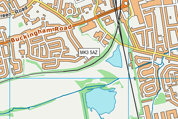 MK3 5AZ map - OS VectorMap District (Ordnance Survey)