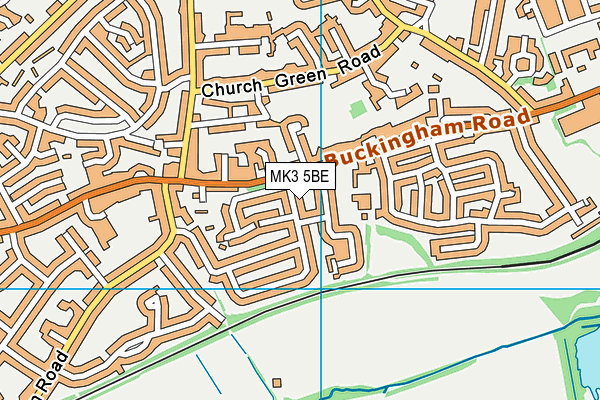 MK3 5BE map - OS VectorMap District (Ordnance Survey)