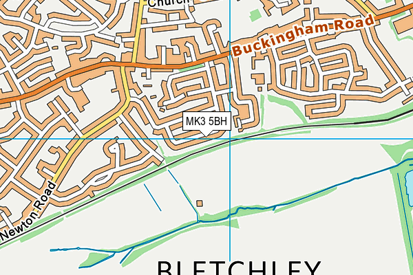 MK3 5BH map - OS VectorMap District (Ordnance Survey)