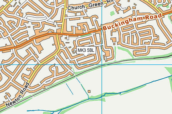 MK3 5BL map - OS VectorMap District (Ordnance Survey)